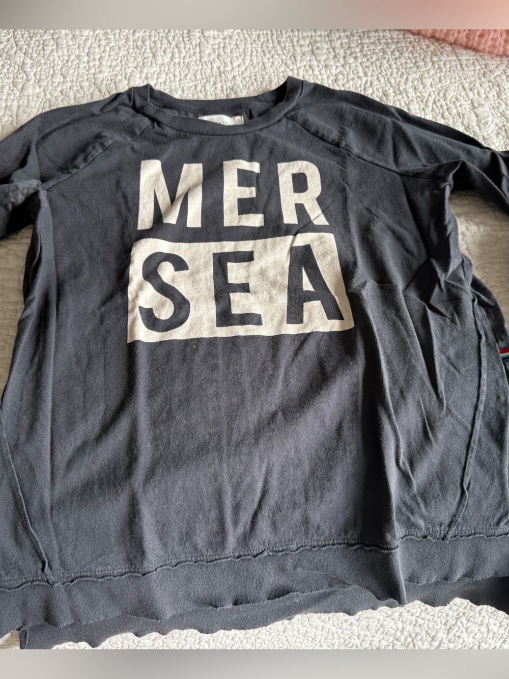 Sol Angeles Charcoal Graphic Tee with Off-White Label